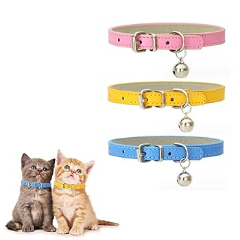 Amazon | 猫 首輪 3点セット ネコ 首輪 多色 ペット用首輪